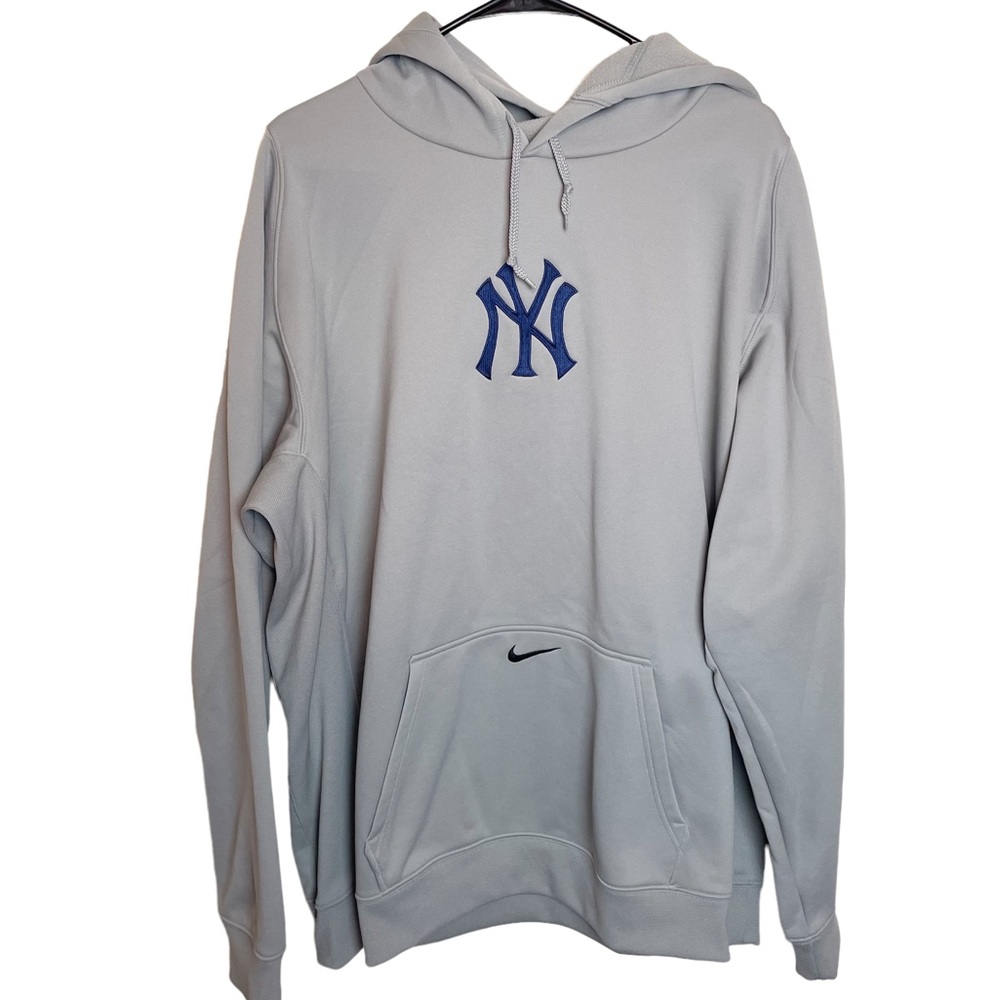 Nike | Mens Grey MLB New York Yankees Pullover Hoodie Sweatshirt XXL Plus